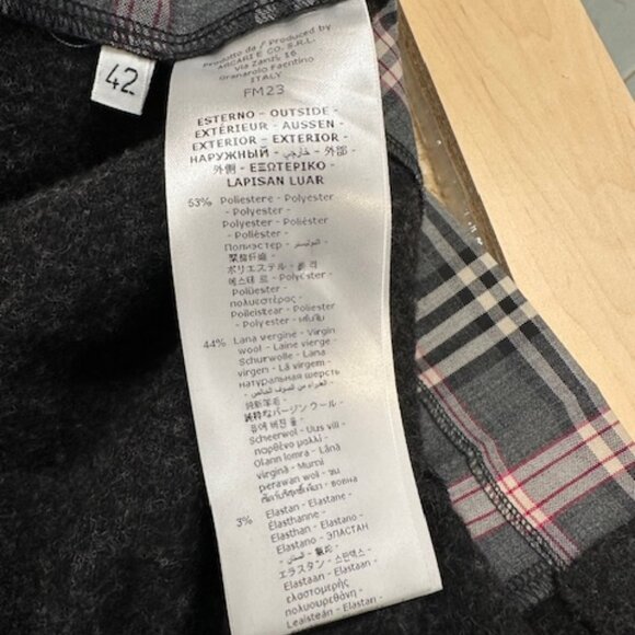 Hache Plaid Print Long Dress Size 42 - Picture 9 of 9